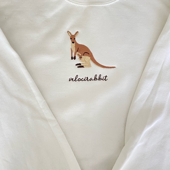 Velocirabbit (kangaroo) Embroidered Sweatshirt - Picture 2 of 3